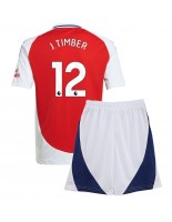Otroške Nogometnih dresov Arsenal Jurrien Timber #12 Domači 2024-25 Kratki rokavi (+ hlače)